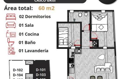 MINIDEPARTAMENTO 60 M2